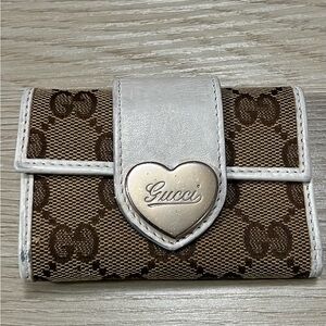 [Gucci] Canvas Heart Key Wallet